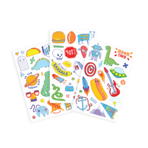 OOLY Tattoo-Palooza Temporary Tattoos - Awesome Doodles - 3 Sheets by OOLY