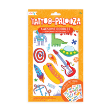 Load image into Gallery viewer, OOLY Tattoo-Palooza Temporary Tattoos - Awesome Doodles - 3 Sheets by OOLY