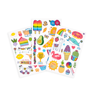 OOLY Tattoo-Palooza Temporary Tattoos - Cute Doodle World - 3 Sheets by OOLY