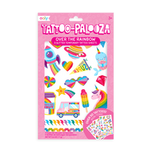 Load image into Gallery viewer, OOLY Tattoo-Palooza Temporary Tattoos - Over the Rainbow - 3 Sheets by OOLY