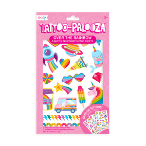 OOLY Tattoo-Palooza Temporary Tattoos - Over the Rainbow - 3 Sheets by OOLY