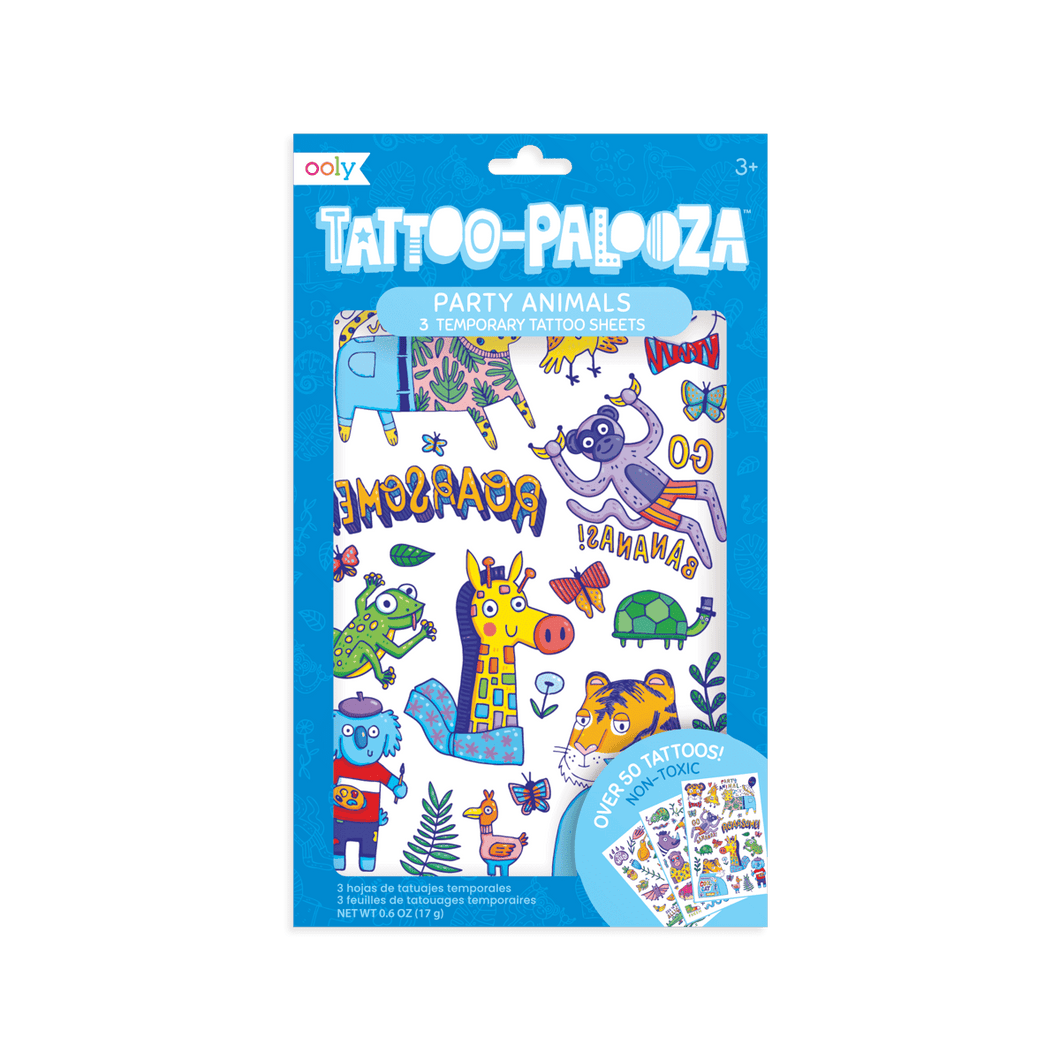 OOLY Tattoo-Palooza Temporary Tattoos - Party Animal by OOLY