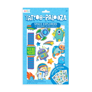OOLY Tattoo-Palooza Temporary Tattoos - Space Explorers - 3 Sheets by OOLY