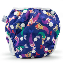 Load image into Gallery viewer, Beau &amp; Belle Littles Toddler Size Mermaids Reusable Swim Diaper, Adjustable 2-5 Years by Beau &amp; Belle Littles