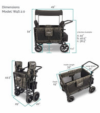 Load image into Gallery viewer, Wonderfold Wagon Wagons Wonderfold Wagon W4S Luxe 2.0 Multifunctional Stroller Wagon (4 Seater)