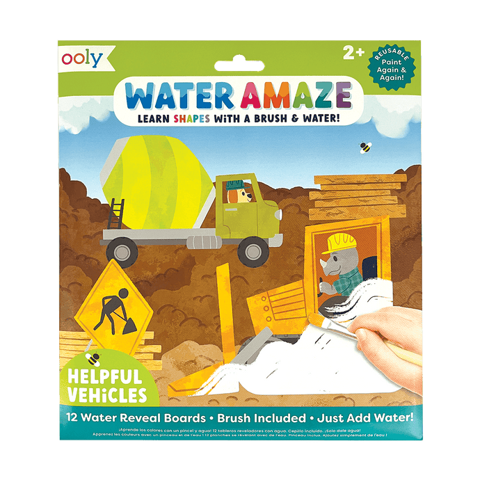 OOLY Water Amaze Water Reveal Boards - Helpful Vehicles by OOLY