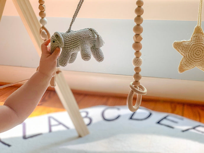 Aspen & Maple Wooden Baby Gym - elephant