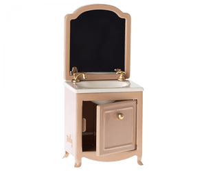 Maileg USA Furniture Sink w/ Mirror, Mouse - Dark Powder
