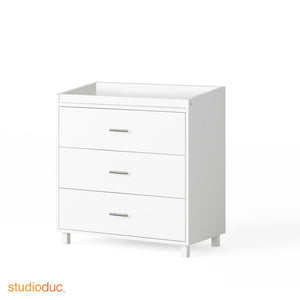 ducduc dresser white indi 3 drawer dresser