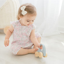 Load image into Gallery viewer, Feather Baby Angel-Sleeve Romper - Allie Floral on White  100% Pima Cotton by Feather Baby