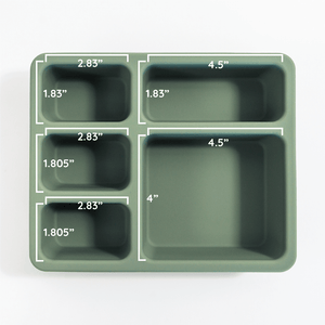 Austin Baby Collection Apparel & Accessories Austin Baby Collection Silicone Bento Box Camper Sage Green