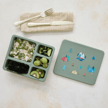 Load image into Gallery viewer, Austin Baby Collection Apparel &amp; Accessories Austin Baby Collection Silicone Bento Box Camper Sage Green