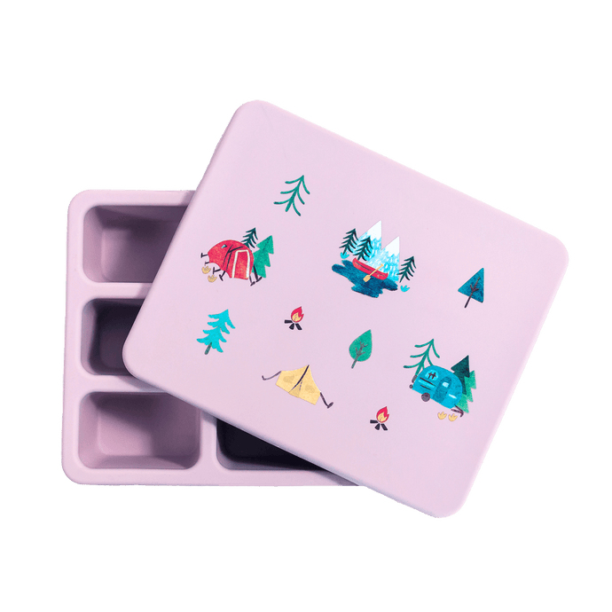 Austin Baby Collection Apparel & Accessories Austin Baby Collection Silicone Bento Box Camper Violet