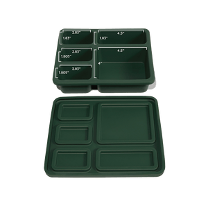 Austin Baby Collection Apparel & Accessories Austin Baby Collection Silicone Bento Box Mini Floral Hunter Green