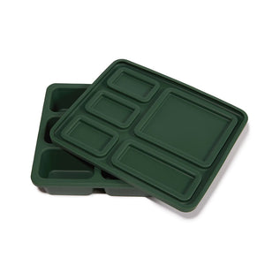 Austin Baby Collection Apparel & Accessories Austin Baby Collection Silicone Bento Box Mini Floral Hunter Green