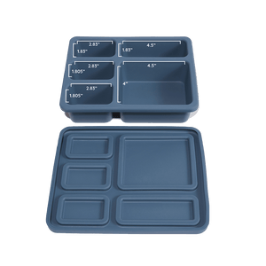 Austin Baby Collection Apparel & Accessories Austin Baby Collection Silicone Bento Box Solid Newport Blue