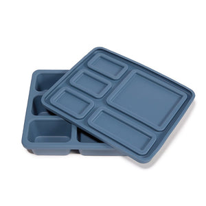 Austin Baby Collection Apparel & Accessories Austin Baby Collection Silicone Bento Box Solid Newport Blue