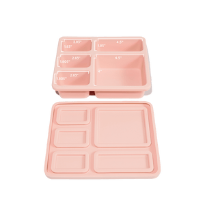 Austin Baby Collection Apparel & Accessories Austin Baby Collection Silicone Bento Box Solid Ripe Peach