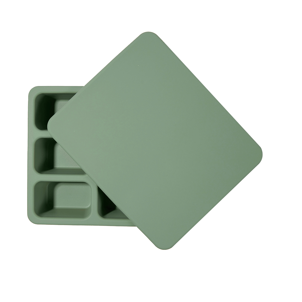 Austin Baby Collection Apparel & Accessories Austin Baby Collection Silicone Bento Box Solid Sage Green