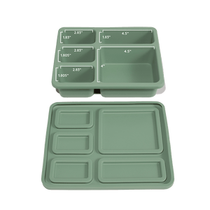 Austin Baby Collection Apparel & Accessories Austin Baby Collection Silicone Bento Box Solid Sage Green
