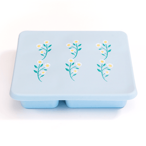 Austin Baby Collection Apparel & Accessories Austin Baby Collection Silicone Bento Box Wildflower Chambray Blue