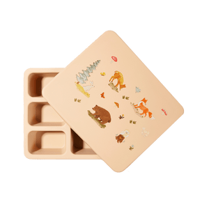Austin Baby Collection Apparel & Accessories Austin Baby Collection Silicone Bento Box Woodland Oat
