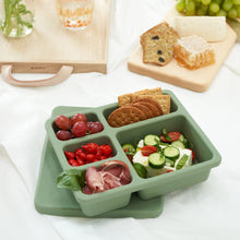 Load image into Gallery viewer, Austin Baby Collection Austin Baby Collection Silicone Bento Box Solid Sage Green