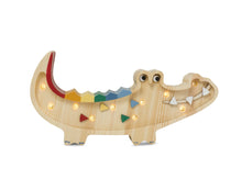Load image into Gallery viewer, Little Lights US Baby &amp; Toddler Caribbean Wood Little Lights Mini Crocodile Lamp