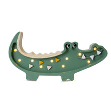 Load image into Gallery viewer, Little Lights US Baby &amp; Toddler Military Green Little Lights Mini Crocodile Lamp