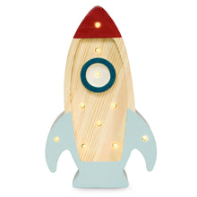 Load image into Gallery viewer, Little Lights US Baby &amp; Toddler Wood Little Lights Mini Rocket Ship Lamp