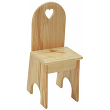 Load image into Gallery viewer, Little Colorado Baby Toys &amp; Activity Equipment Unfinished Pine / Heart Cut Little Colorado Solid Back Chair