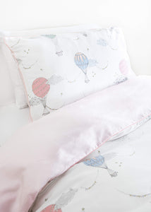 Gooselings Bedding Without Monogram Gooselings Touch The Sky Twin Set - Pink