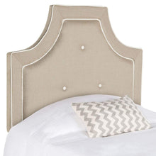 Load image into Gallery viewer, Safavieh Beds And Headboards Safavieh Tallulah Light Oyster Arched Tufted Headboard