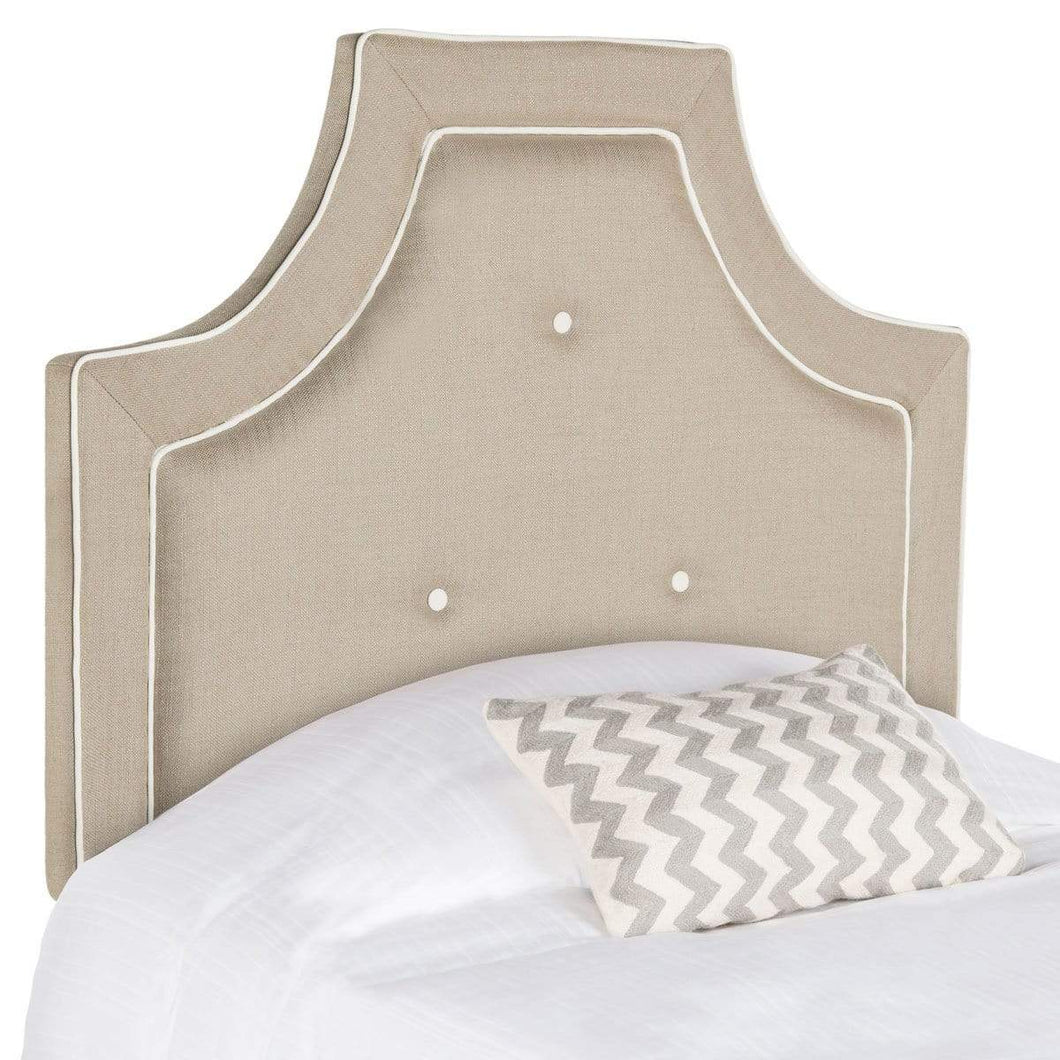 Safavieh Beds And Headboards Safavieh Tallulah Light Oyster Arched Tufted Headboard