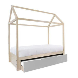Nico and Yeye Beds And Headboards TWIN / MAPLE / GRAY Nico and Yeye Domo Zen Bed with Trundle