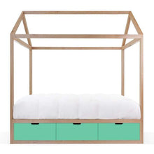 Load image into Gallery viewer, Nico and Yeye Beds And Headboards TWIN / MAPLE / MINT Nico and Yeye Domo Zen Bed with Drawers