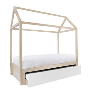 Nico and Yeye Beds And Headboards TWIN / MAPLE / WHITE Nico and Yeye Domo Zen Bed with Trundle