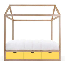 Load image into Gallery viewer, Nico and Yeye Beds And Headboards TWIN / MAPLE / YELLOW Nico and Yeye Domo Zen Bed with Drawers