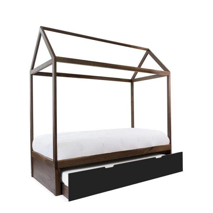 Nico and Yeye Beds And Headboards TWIN / WALNUT / BLACK Nico and Yeye Domo Zen Bed with Trundle