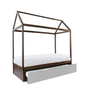 Nico and Yeye Beds And Headboards TWIN / WALNUT / GRAY Nico and Yeye Domo Zen Bed with Trundle