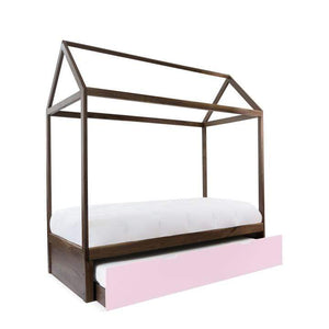 Nico and Yeye Beds And Headboards TWIN / WALNUT / PINK Nico and Yeye Domo Zen Bed with Trundle