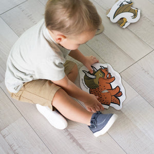Wee Gallery | High Contrast Toys and Learning Tools for Baby, Toddler, Kids Beginner Puzzles - Dinos
