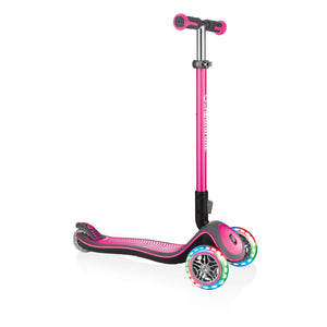 Globber Bicycles, Tricycles, and Scooters DEEP PINK Globber Elite Deluxe Lights Scooter
