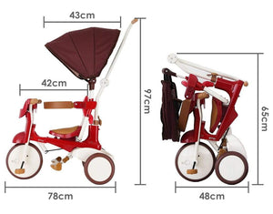 iimo Bicycles, Tricycles and Scooters Iimo 3-In-1 Foldable Tricycle With Canopy