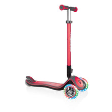 Load image into Gallery viewer, Globber Bicycles, Tricycles, and Scooters RED Globber Elite Deluxe Lights Scooter