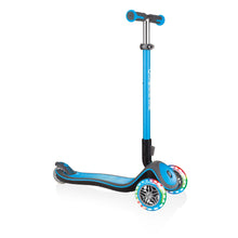 Load image into Gallery viewer, Globber Bicycles, Tricycles, and Scooters SKY BLUE Globber Elite Deluxe Lights Scooter