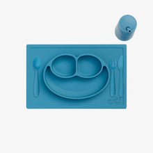 Load image into Gallery viewer, ezpz Blue Happy Feeding Set by ezpz