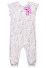 Load image into Gallery viewer, Feather Baby Bow Romper - Allie Floral  100% Pima Cotton by Feather Baby
