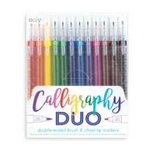 Load image into Gallery viewer, OOLY Calligraphy Duo Chisel and Brush Tip Markers by OOLY