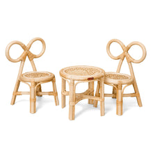 Load image into Gallery viewer, Poppie Toys Chairs Bow Set Poppie Mini Table &amp; Chairs Set